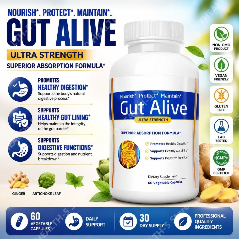 Tulsi Holy Basil - Gut Alive: Натуральная добавка для пищеварения,