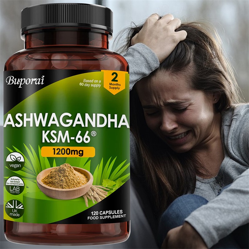 Tulsi Holy Basil - Ashwagandha KSM-66 1200 мг - поддерживает