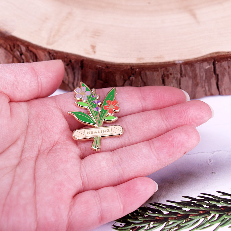 1 шт. эмалевый значок «HEALING – обзор и цена Herbal Wellness Healthcare